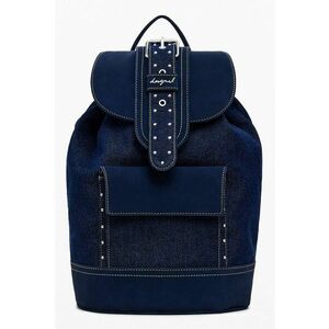 Rucsac de denim cu clapa - Albastru ultramarin imagine