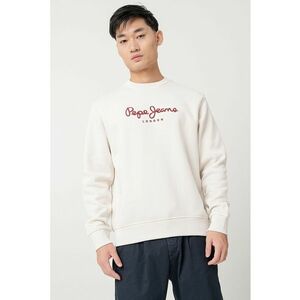 Bluza de trening cu decolteu la baza gatului si logo - Alb imagine