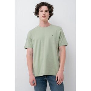 Tricou de bumbac organic cu logo discret - Verde deschis imagine