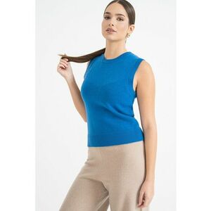 Pulover uni fara maneci - Albastru deschis imagine