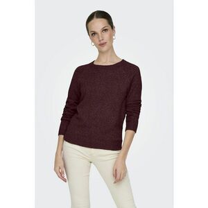Pulover tricotat fin cu maneci raglan - Rosu inchis imagine