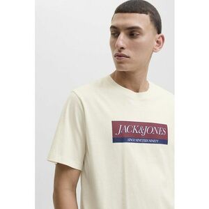 Tricou cu logo pe piept - Visiniu/Crem/Bleumarin imagine