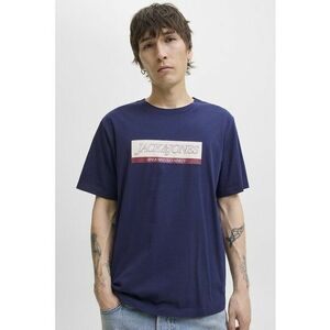 Tricou cu logo pe piept - Visiniu/Albastru inchis/Crem imagine