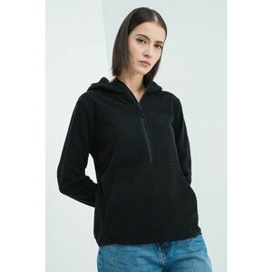 Hanorac din fleece cu fermoar scurt Metraya - Negru imagine