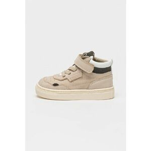 Pantofi sport mid-high din piele intoarsa - Bej imagine