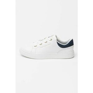 Pantofi sport flatform din piele - Auriu/Alb optic/Bleumarin imagine