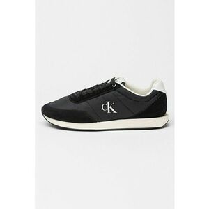 Pantofi sport cu insertii din piele intoarsa Retro Runner - Negru/Alb murdar imagine