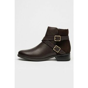 Botine din piele si piele intoarsa Havisham - Maro imagine