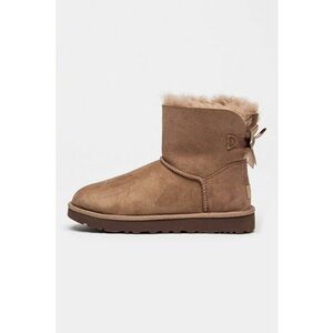 Ghete slip-on din piele intoarsa Mini Bailey Bow II - Maro cognac imagine