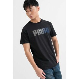 Tricou din bumbac cu imprimeu logo ESS - Alb/Negru imagine