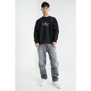 Bluza de trening din amestec de bumbac cu imprimeu logo - Negru/Gri antracit imagine