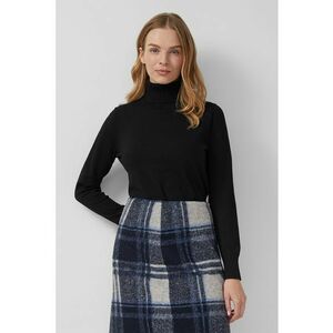 Pulover uni slim fit cu guler inalt - Negru imagine