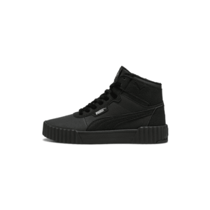 Pantofi sport mid-high din piele Carinna 3.0 - Alb/Negru imagine