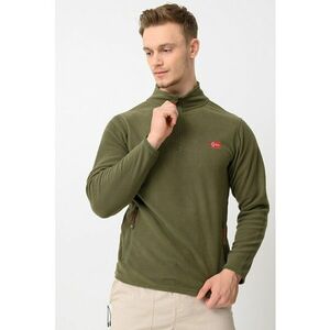 Bluza de trening slim fit cu fermoar Ulysse - Kaki inchis imagine