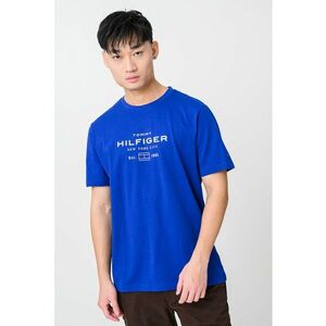 Tricou regular-fit cu imprimeu logo - Albastru royal/Alb optic imagine