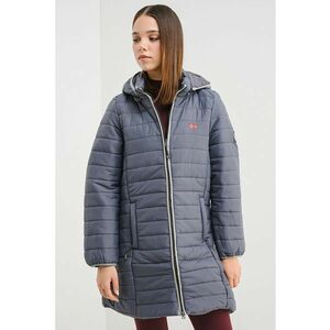 Geaca lunga cu vatelina si gluga Atika - Gri cenusiu imagine