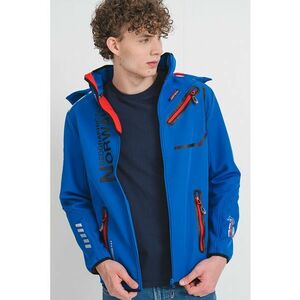 Jacheta cu fermoar si gluga Royaute - Rosu/Albastru royal imagine