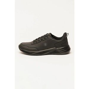 Pantofi sport wedge de piele ecologica - Negru imagine