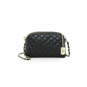 Geanta crossbody din piele cu aspect matlasat Geltrude - Negru imagine