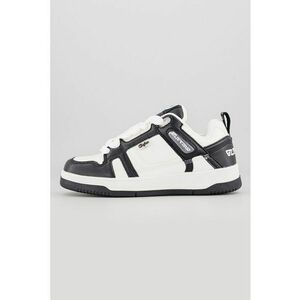 Pantofi sport low-cut de piele ecologica Azalia - Alb/Negru imagine