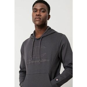 Hanorac slim-fit cu imprimeu logo - Gri imagine
