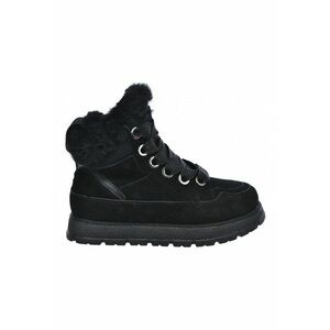 Ghete flatform de piele intoarsa - Negru imagine