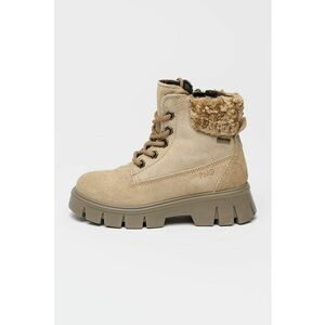 Ghete din piele intoarsa cu blana shearling si tehnologie Gore-Tex - Bej imagine