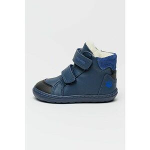 Ghete din piele cu barete velcro - Negru/Albastru inchis imagine
