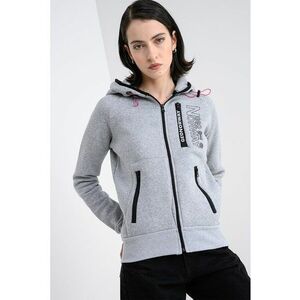 Hanorac cu fermoar si maneci raglan Fiona - Gri melange imagine