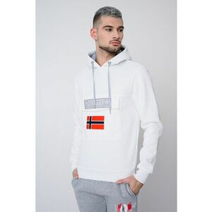 Hanorac cu imprimeu logo Gadrien - Rosu/Gri deschis/Alb optic imagine
