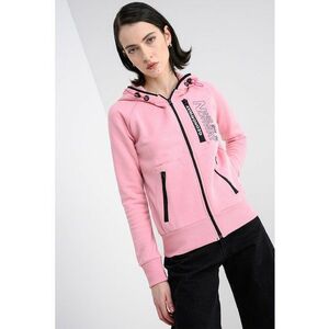 Hanorac cu fermoar si maneci raglan Fiona - Negru/Roz deschis imagine