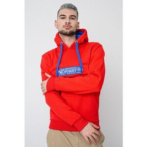 Hanorac cu imprimeu logo Gadrien - Albastru royal/Rosu vermillion imagine