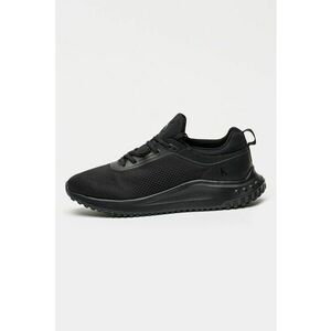 Pantofi sport din material textil cu talpa wedge - Negru imagine