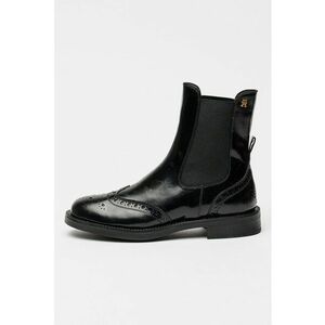 Ghete Chelsea de piele - Negru imagine