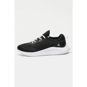 Pantofi sport din material textil cu talpa wedge - Negru stins imagine