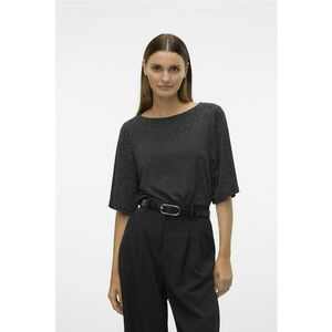 Bluza cu insertii din lurex - Negru/Argintiu imagine
