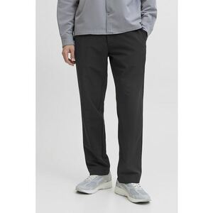 Pantaloni regular fit cu talie medie - Negru imagine