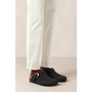 Saboti de piele nabuc - Negru imagine