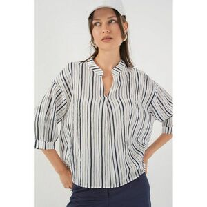 Bluza dama HiCCUP BDART - cu dungi - textil - albastru imagine