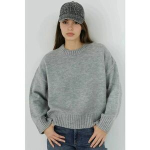 Pulover dama - Tricot - Gri deschis imagine