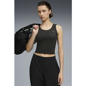 Top crop cu model rasucit pe spate - pentru fitness - Negru imagine