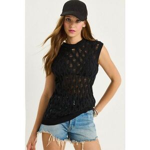 Maiou LUCCI - tricot - guler rotund - negru - imagine
