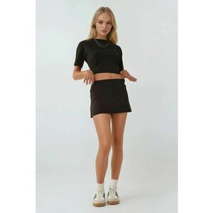 Fusta scurta dama - elastan/poliester - negru imagine
