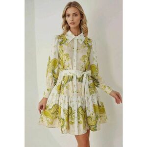 Rochie mini - imprimeu - multicolor - material subtire imagine