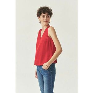 Bluza cu decolteu in V - Coral imagine