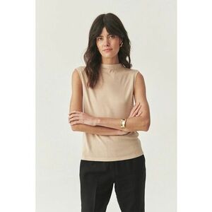 Bluza slim-fit cu model uni - Maro camel imagine