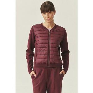 Cardigan cu segmente matlasate - Violet pruna imagine