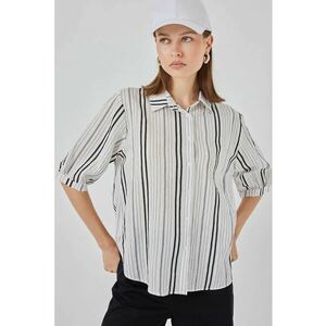 Camasa dama - cu dungi - alb - textil imagine