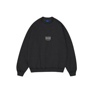 Bluza JACK &JONES Bleecker Aop Box Crew JNR 52344 - Negru imagine