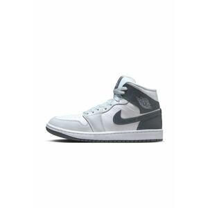 Pantofi sport Air Jordan 1 Mid - piele alb - Alb imagine